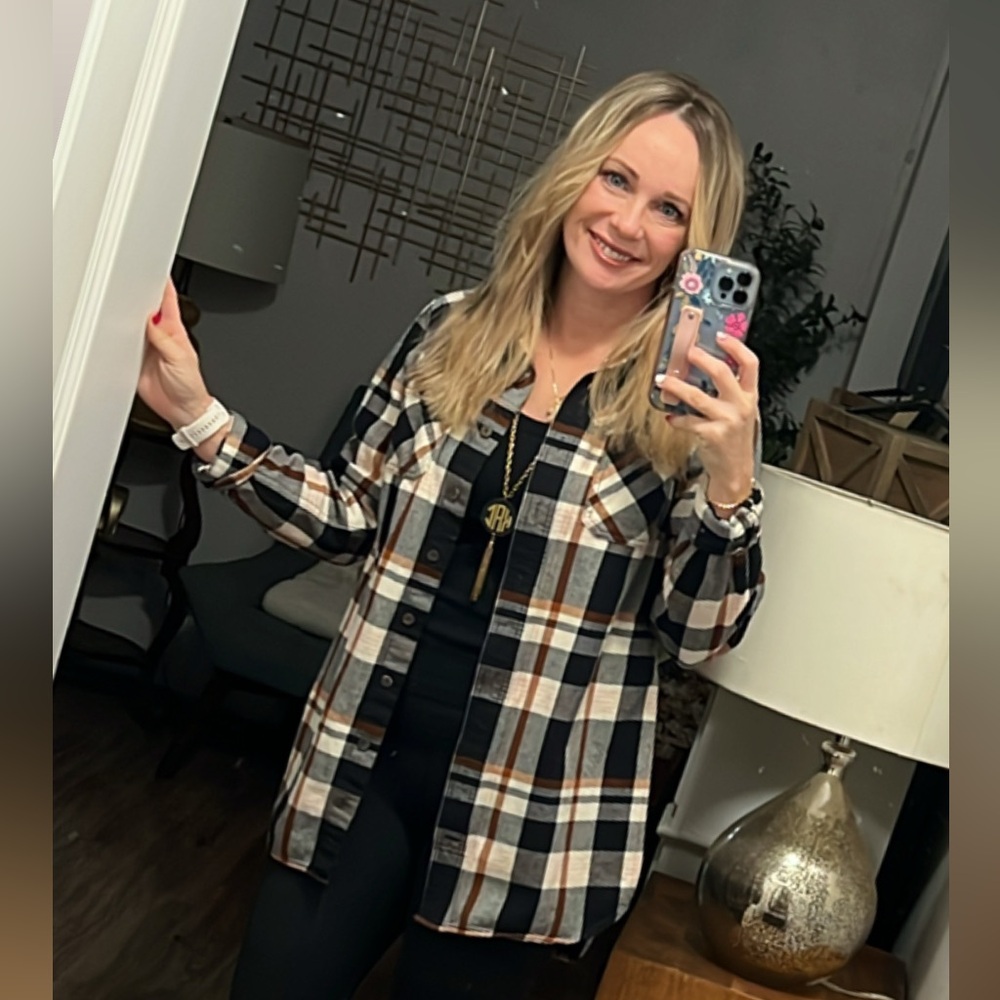 Duluth Trading Co flannel tunic